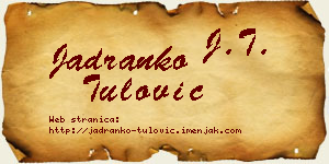 Jadranko Tulović vizit kartica